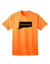 Connecticut - United States Shape Adult T-Shirt: A Stylish Addition to Your Wardrobe by TooLoud-Mens T-shirts-TooLoud-Neon-Orange-Small-Davson Sales