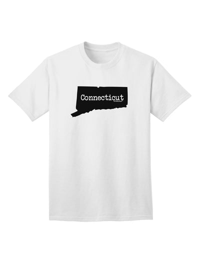 Connecticut - United States Shape Adult T-Shirt: A Stylish Addition to Your Wardrobe by TooLoud-Mens T-shirts-TooLoud-White-Small-Davson Sales