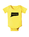 Connecticut - United States Shape Baby Romper Bodysuit by TooLoud-Baby Romper-TooLoud-Yellow-06-Months-Davson Sales