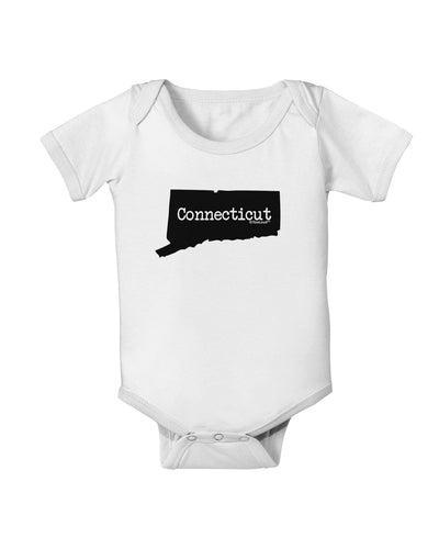 Connecticut - United States Shape Baby Romper Bodysuit by TooLoud-Baby Romper-TooLoud-White-06-Months-Davson Sales