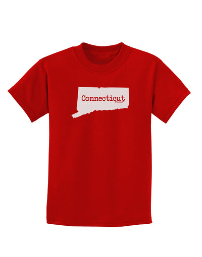 Connecticut - United States Shape Childrens Dark T-Shirt by TooLoud-Childrens T-Shirt-TooLoud-Red-X-Small-Davson Sales