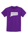 Connecticut - United States Shape Childrens Dark T-Shirt by TooLoud-Childrens T-Shirt-TooLoud-Purple-X-Small-Davson Sales