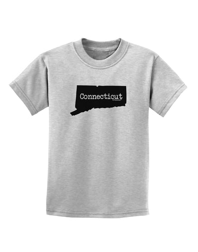 Connecticut - United States Shape Childrens T-Shirt by TooLoud-Childrens T-Shirt-TooLoud-AshGray-X-Small-Davson Sales