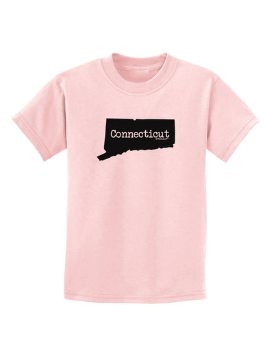 Connecticut - United States Shape Childrens T-Shirt by TooLoud-Childrens T-Shirt-TooLoud-PalePink-X-Small-Davson Sales