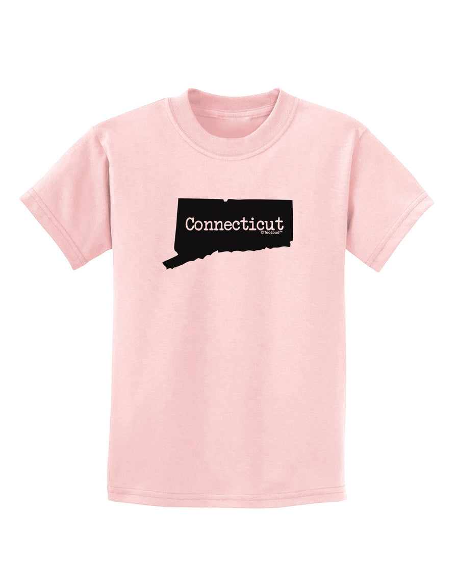 Connecticut - United States Shape Childrens T-Shirt by TooLoud-Childrens T-Shirt-TooLoud-White-X-Small-Davson Sales