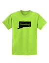 Connecticut - United States Shape Childrens T-Shirt by TooLoud-Childrens T-Shirt-TooLoud-Lime-Green-X-Small-Davson Sales