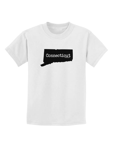 Connecticut - United States Shape Childrens T-Shirt by TooLoud-Childrens T-Shirt-TooLoud-White-X-Small-Davson Sales