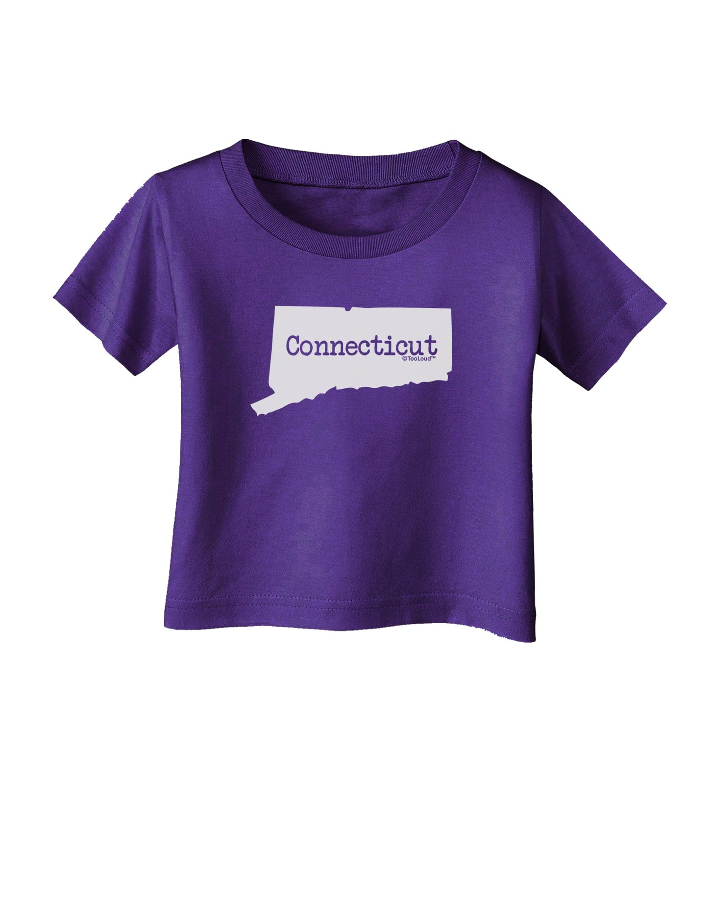 Connecticut - United States Shape Infant T-Shirt Dark by TooLoud-Infant T-Shirt-TooLoud-Purple-06-Months-Davson Sales