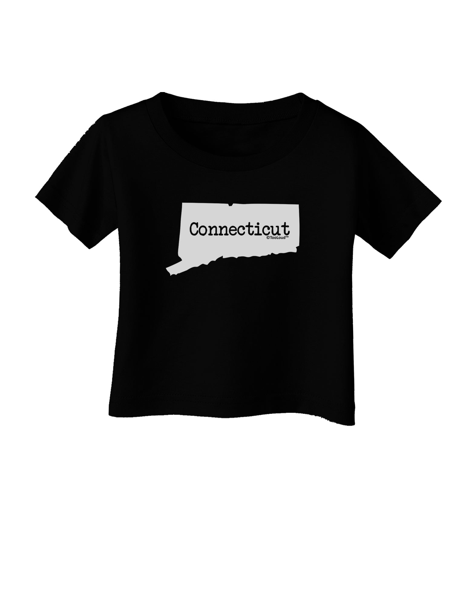 Connecticut - United States Shape Infant T-Shirt Dark by TooLoud-Infant T-Shirt-TooLoud-Black-06-Months-Davson Sales