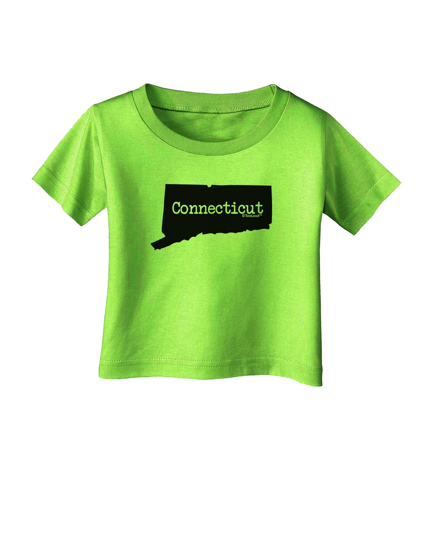 Connecticut - United States Shape Infant T-Shirt by TooLoud-Infant T-Shirt-TooLoud-Lime-Green-06-Months-Davson Sales
