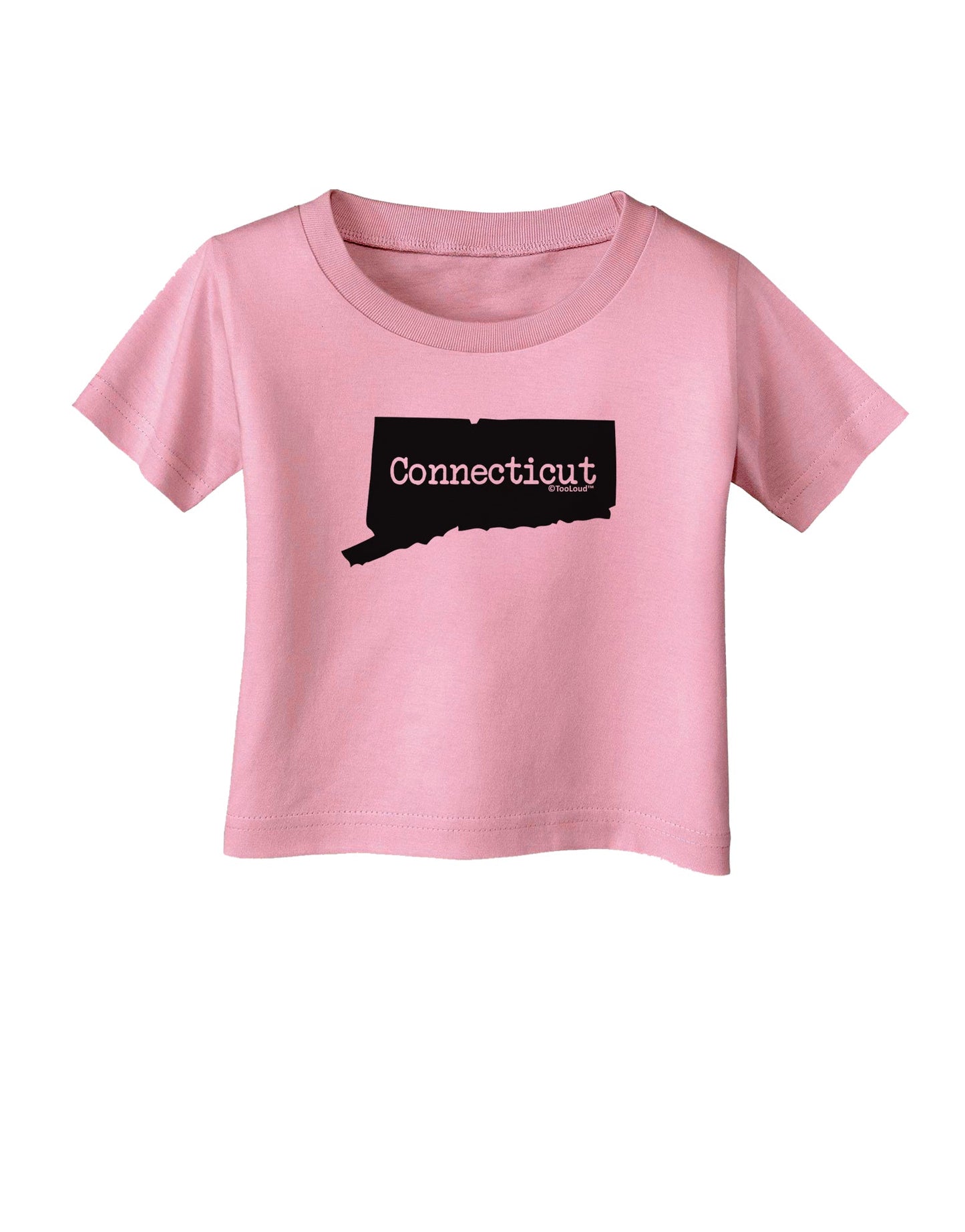 Connecticut - United States Shape Infant T-Shirt by TooLoud-Infant T-Shirt-TooLoud-Candy-Pink-06-Months-Davson Sales