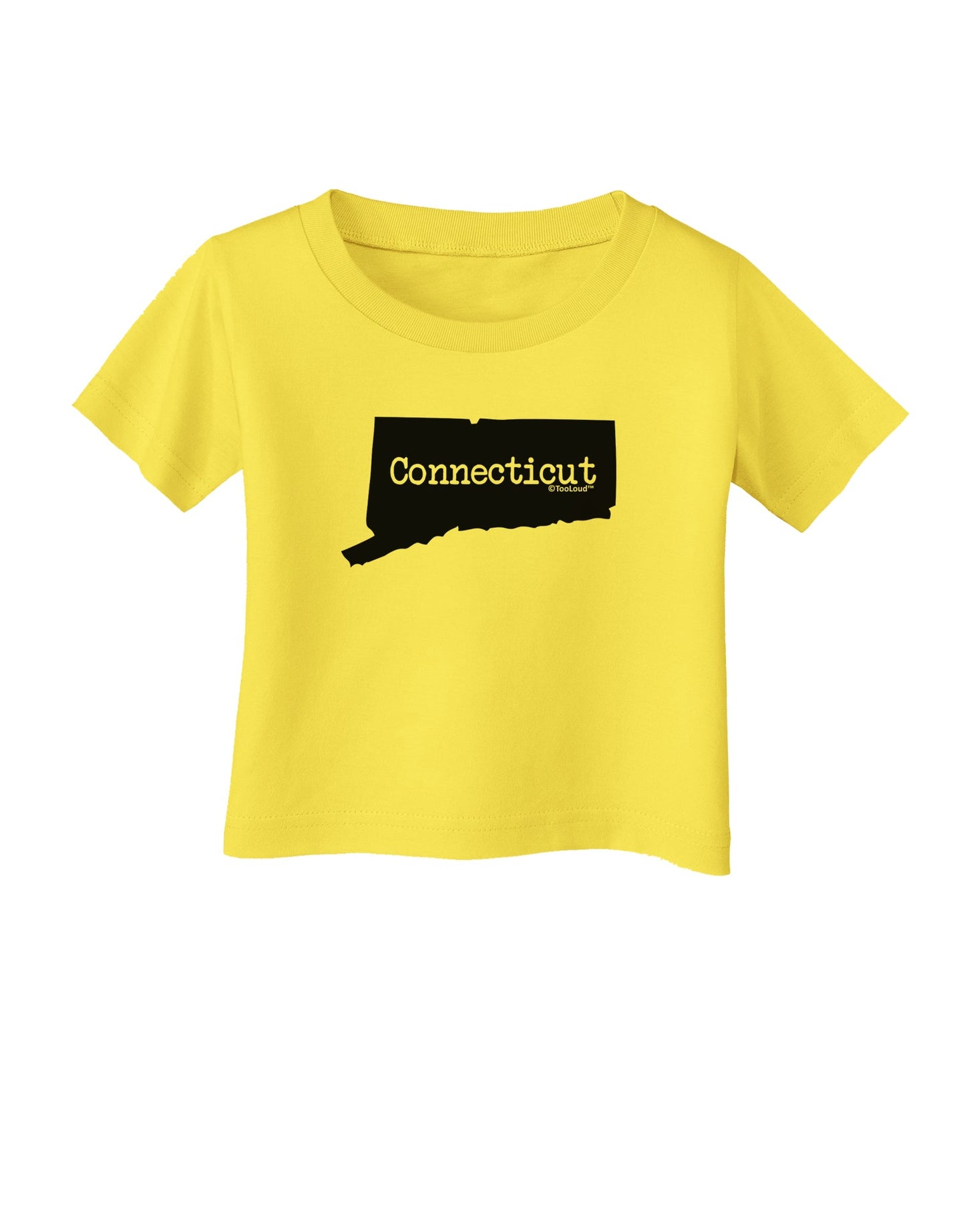Connecticut - United States Shape Infant T-Shirt by TooLoud-Infant T-Shirt-TooLoud-Yellow-06-Months-Davson Sales