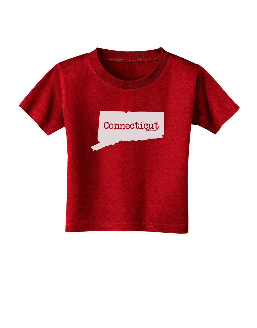 Connecticut - United States Shape Toddler T-Shirt Dark by TooLoud-Toddler T-Shirt-TooLoud-Black-2T-Davson Sales