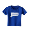 Connecticut - United States Shape Toddler T-Shirt Dark by TooLoud-Toddler T-Shirt-TooLoud-Royal-Blue-2T-Davson Sales