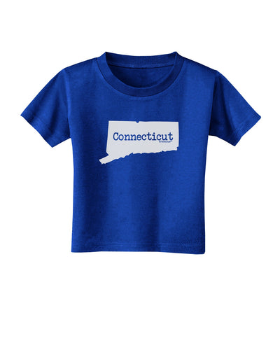 Connecticut - United States Shape Toddler T-Shirt Dark by TooLoud-Toddler T-Shirt-TooLoud-Royal-Blue-2T-Davson Sales