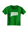 Connecticut - United States Shape Toddler T-Shirt Dark by TooLoud-Toddler T-Shirt-TooLoud-Clover-Green-2T-Davson Sales