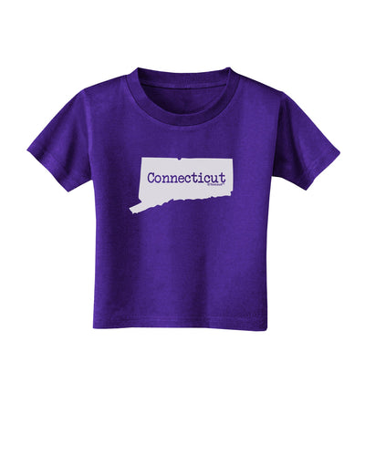 Connecticut - United States Shape Toddler T-Shirt Dark by TooLoud-Toddler T-Shirt-TooLoud-Purple-2T-Davson Sales