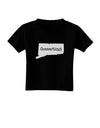 Connecticut - United States Shape Toddler T-Shirt Dark by TooLoud-Toddler T-Shirt-TooLoud-Black-2T-Davson Sales