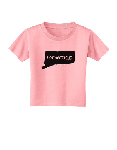 Connecticut - United States Shape Toddler T-Shirt by TooLoud-Toddler T-Shirt-TooLoud-Candy-Pink-2T-Davson Sales