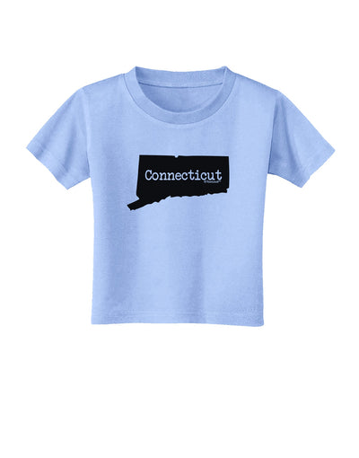 Connecticut - United States Shape Toddler T-Shirt by TooLoud-Toddler T-Shirt-TooLoud-Aquatic-Blue-2T-Davson Sales