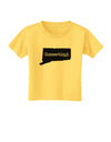 Connecticut - United States Shape Toddler T-Shirt by TooLoud-Toddler T-Shirt-TooLoud-Yellow-2T-Davson Sales