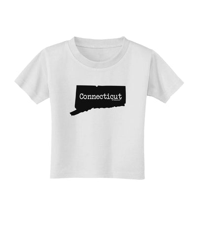 Connecticut - United States Shape Toddler T-Shirt by TooLoud-Toddler T-Shirt-TooLoud-White-2T-Davson Sales