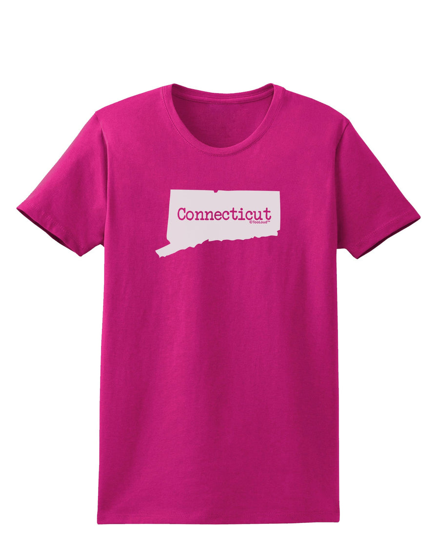 Connecticut - United States Shape Womens Dark T-Shirt by TooLoud-Womens T-Shirt-TooLoud-Black-X-Small-Davson Sales