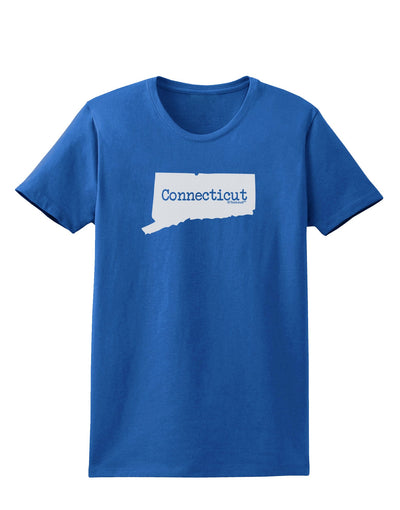 Connecticut - United States Shape Womens Dark T-Shirt by TooLoud-Womens T-Shirt-TooLoud-Royal-Blue-X-Small-Davson Sales