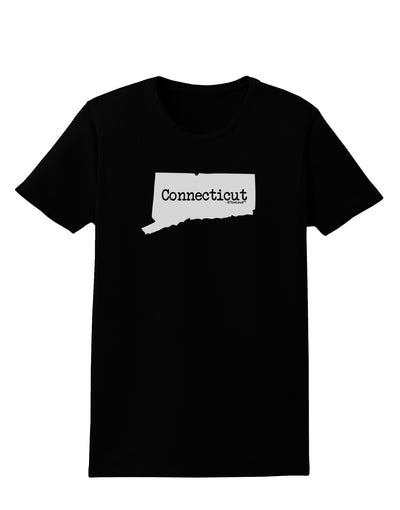 Connecticut - United States Shape Womens Dark T-Shirt by TooLoud-Womens T-Shirt-TooLoud-Black-X-Small-Davson Sales