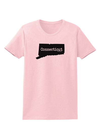 Connecticut - United States Shape Womens T-Shirt by TooLoud-Womens T-Shirt-TooLoud-PalePink-X-Small-Davson Sales