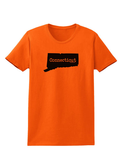 Connecticut - United States Shape Womens T-Shirt by TooLoud-Womens T-Shirt-TooLoud-Orange-X-Small-Davson Sales