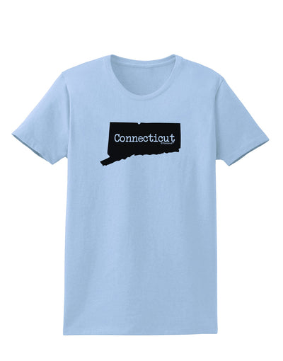 Connecticut - United States Shape Womens T-Shirt by TooLoud-Womens T-Shirt-TooLoud-Light-Blue-X-Small-Davson Sales