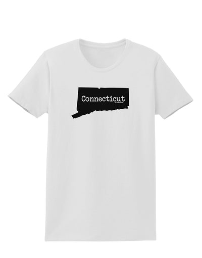 Connecticut - United States Shape Womens T-Shirt by TooLoud-Womens T-Shirt-TooLoud-White-X-Small-Davson Sales