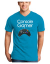 Console Gamer Adult Dark V-Neck T-Shirt-TooLoud-Turquoise-Small-Davson Sales