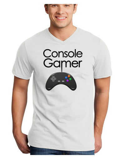 Console Gamer Adult V-Neck T-shirt-Mens V-Neck T-Shirt-TooLoud-White-Small-Davson Sales