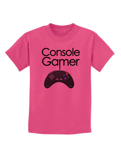 Console Gamer Childrens T-Shirt-Childrens T-Shirt-TooLoud-Sangria-X-Small-Davson Sales