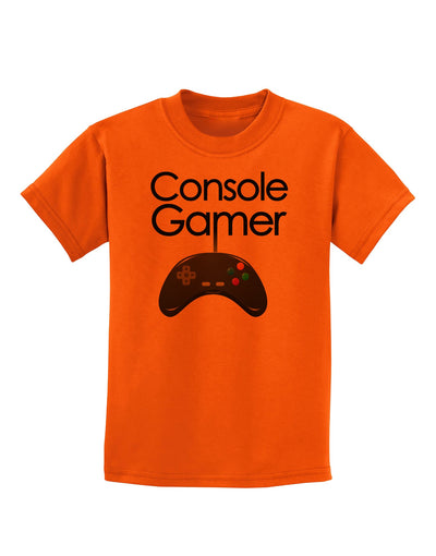 Console Gamer Childrens T-Shirt-Childrens T-Shirt-TooLoud-Orange-X-Small-Davson Sales