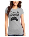 Console Gamer Juniors Petite T-Shirt-T-Shirts Juniors Tops-TooLoud-Ash-Gray-Juniors Fitted X-Small-Davson Sales