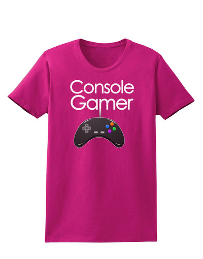 Console Gamer Womens Dark T-Shirt-TooLoud-Hot-Pink-Small-Davson Sales