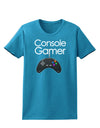 Console Gamer Womens Dark T-Shirt-TooLoud-Turquoise-X-Small-Davson Sales