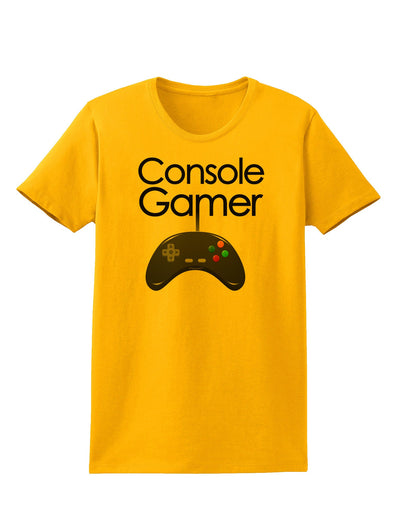 Console Gamer Womens T-Shirt-Womens T-Shirt-TooLoud-Gold-X-Small-Davson Sales