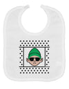 Cool Elf Christmas Sweater Baby Bib