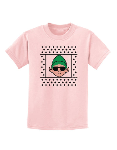 Cool Elf Christmas Sweater Childrens T-Shirt-Childrens T-Shirt-TooLoud-PalePink-X-Small-Davson Sales