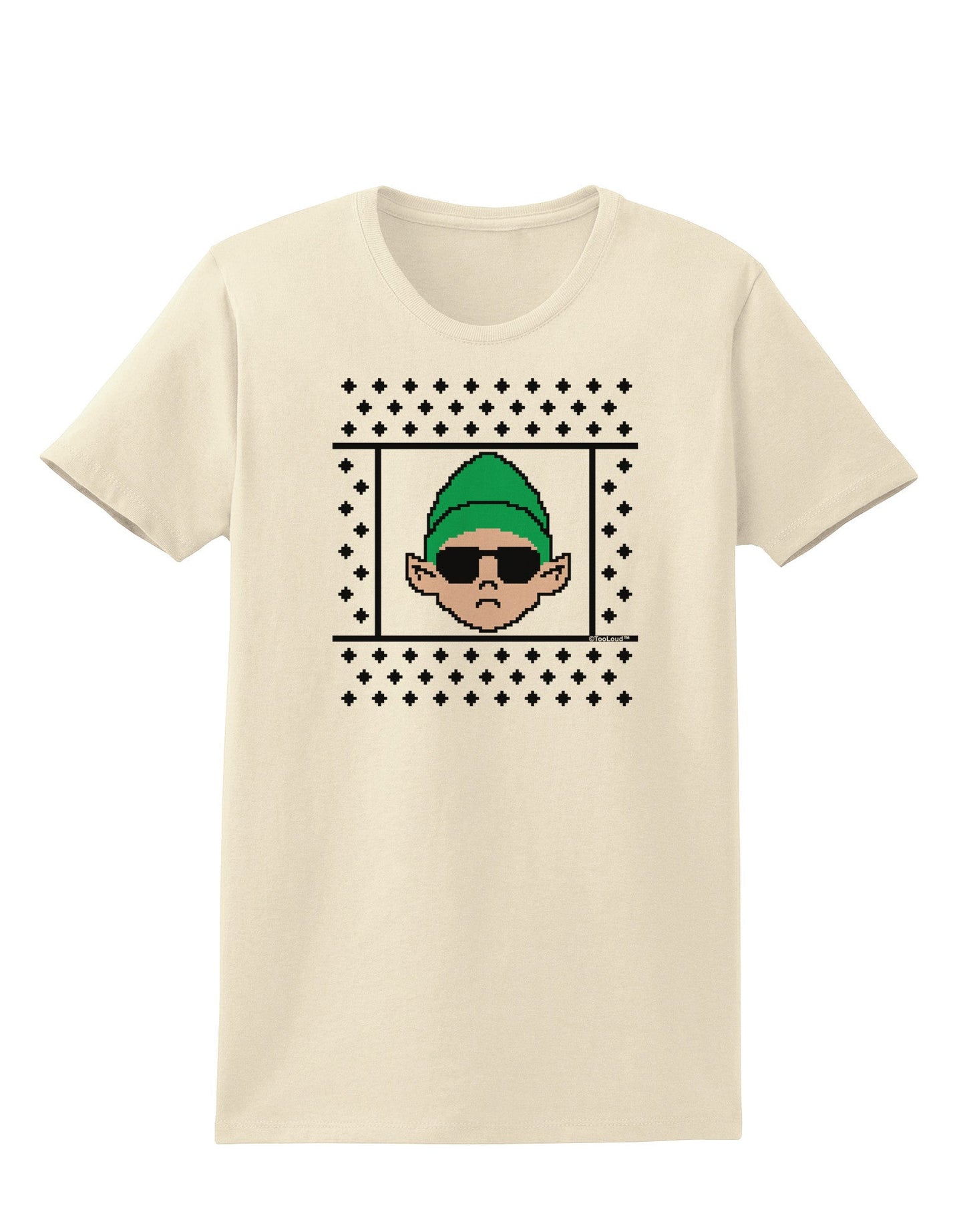 Cool Elf Christmas Sweater Womens T-Shirt-Womens T-Shirt-TooLoud-Natural-X-Small-Davson Sales