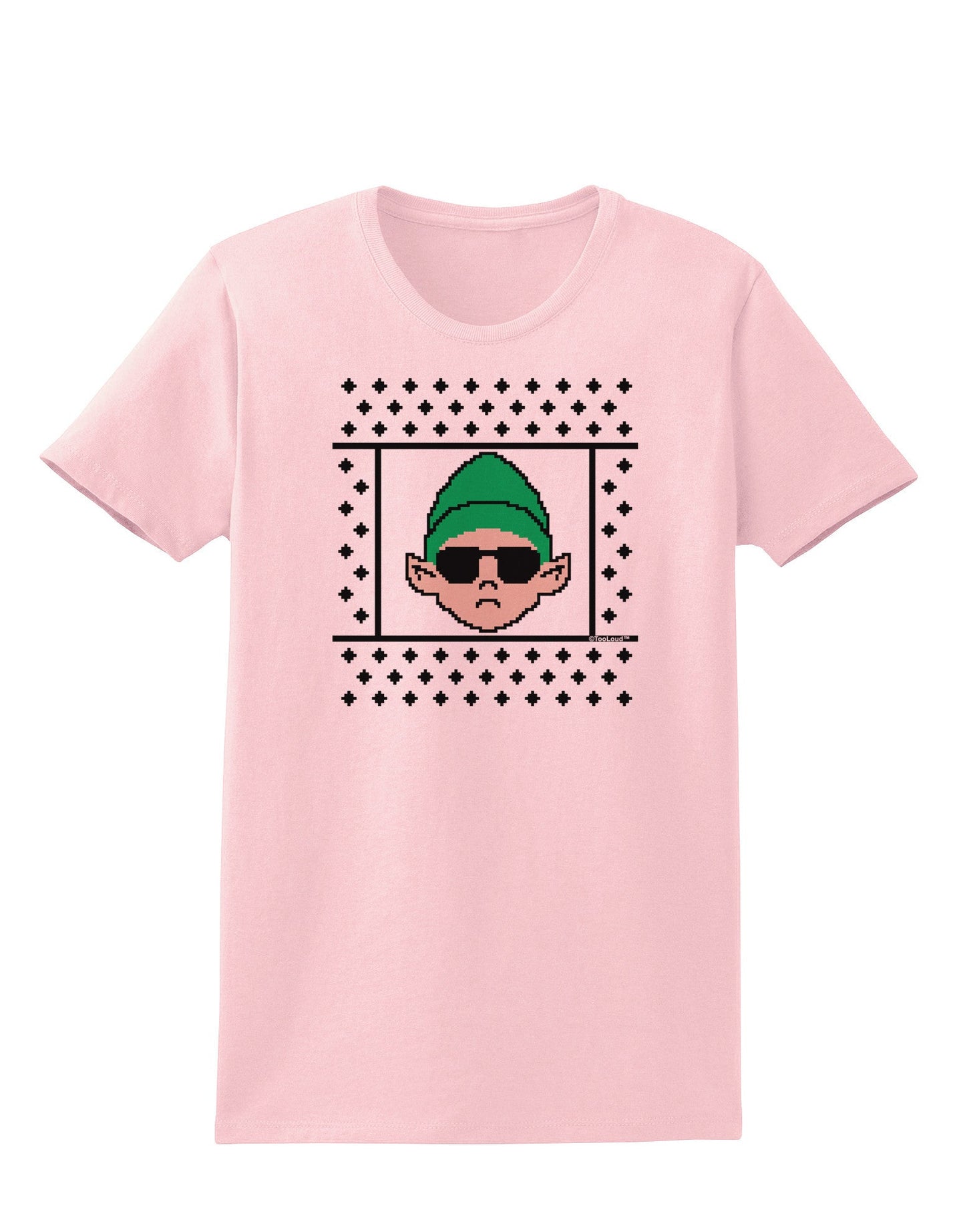 Cool Elf Christmas Sweater Womens T-Shirt-Womens T-Shirt-TooLoud-PalePink-X-Small-Davson Sales