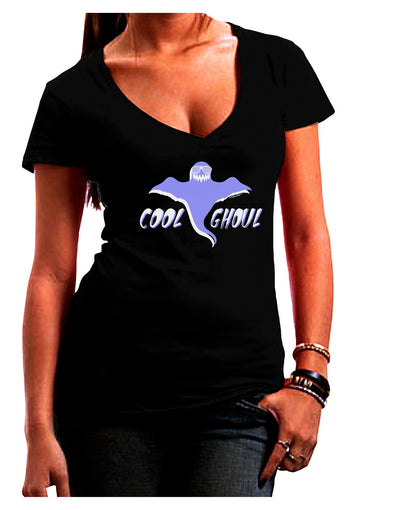 Cool Ghoul Juniors V-Neck Dark T-Shirt-Womens V-Neck T-Shirts-TooLoud-Black-Juniors Fitted Small-Davson Sales