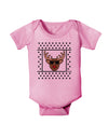 Cool Rudolph Sweater Baby Romper Bodysuit-Baby Romper-TooLoud-Pink-06-Months-Davson Sales