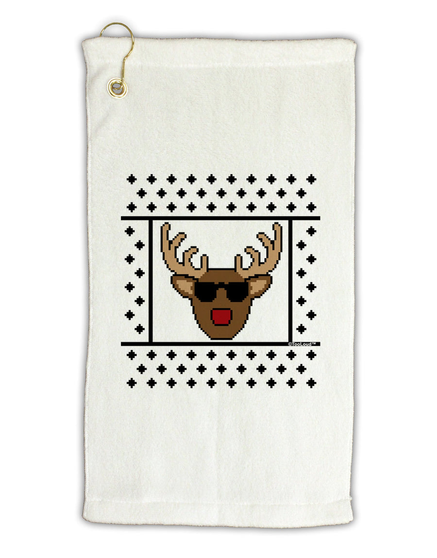 Cool Rudolph Sweater Micro Terry Gromet Golf Towel 11&#x22;x19-Golf Towel-TooLoud-White-Davson Sales