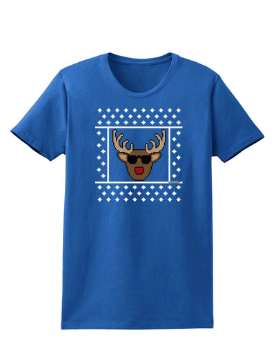 Cool Rudolph Sweater Womens Dark T-Shirt-TooLoud-Royal-Blue-X-Small-Davson Sales