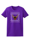 Cool Rudolph Sweater Womens Dark T-Shirt-TooLoud-Purple-X-Small-Davson Sales